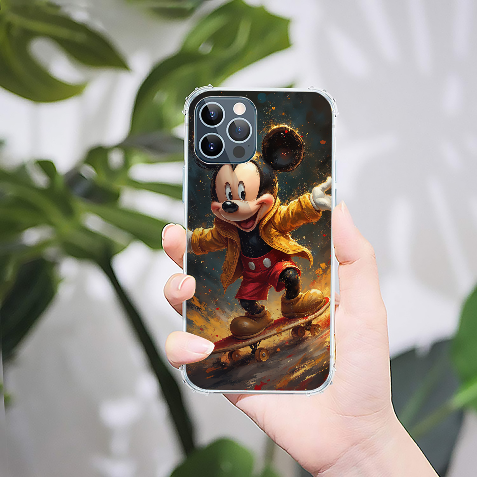 ミッキーマウス Mickey Mouse 【iPhone 12シリーズ対応】透明スマホケース（クリアソフトケース）